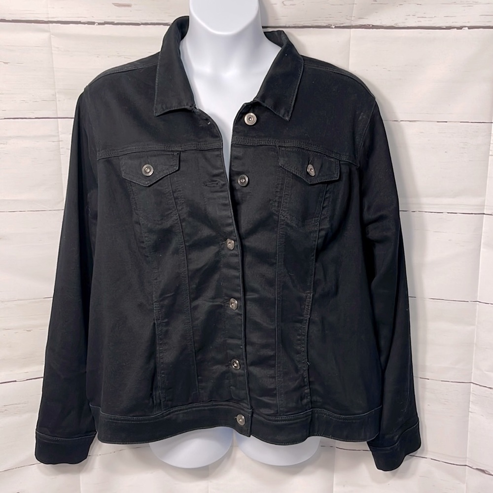 3X Black Denim style Jacket